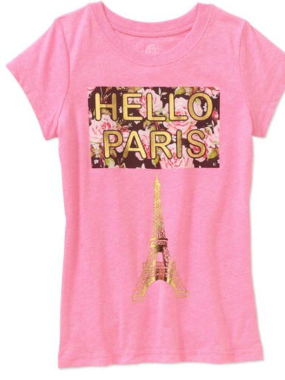 T-shirt Paris girls new size L/G 10/12 EVY California 50% cotton 50% polyester